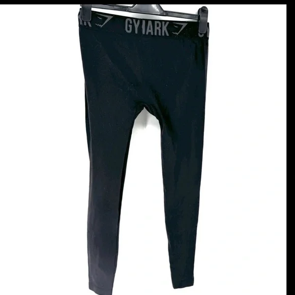 Gymshark black logo monogram waist women’s yoga active yoga Leggings - Picture 2 of 6